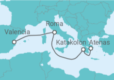 Itinerario del Crucero Grecia, Italia - MSC Cruceros