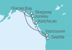 Itinerario del Crucero Alaska - Princess Cruises