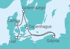 Itinerario del Crucero Polonia, Dinamarca, Suecia - AIDA