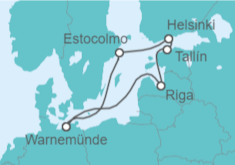 Itinerario del Crucero Letonia, Estonia, Finlandia, Suecia - AIDA