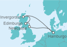 Itinerario del Crucero Reino Unido - AIDA