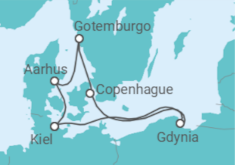 Itinerario del Crucero Polonia, Dinamarca, Suecia TI - AIDA