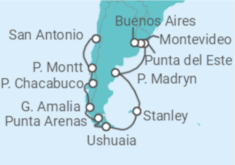 Itinerario del Crucero Desde San Antonio (Santiago de Chile) a Buenos Aires (Argentina) - Holland America Line