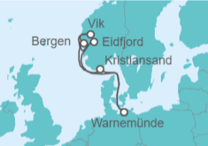 Itinerario del Crucero Noruega - AIDA