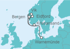 Itinerario del Crucero Noruega TI - AIDA