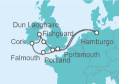Itinerario del Crucero Reino Unido TI - AIDA