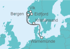 Itinerario del Crucero Noruega TI - AIDA