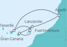 Itinerario del Crucero Islas Canarias - Costa Cruceros
