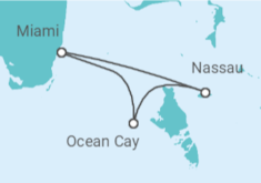 Itinerario del Crucero Ocean Cay, Bahamas y Estados Unidos - MSC Cruceros