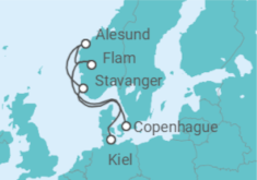 Itinerario del Crucero Valor vikingo - Costa Cruceros