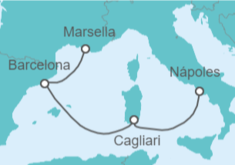 Itinerario del Crucero España, Italia TI - Costa Cruceros
