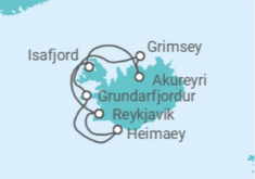 Itinerario del Crucero Islandia - Ponant