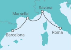 Itinerario del Crucero Italia, Francia TI - Costa Cruceros