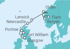 Itinerario del Crucero Noruega, Reino Unido - Ponant