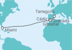 Itinerario del Crucero Transatlántico: Sevilla y Gibraltar - NCL Norwegian Cruise Line