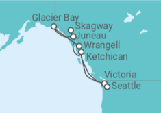 Itinerario del Crucero Alaska - Cunard