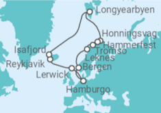 Itinerario del Crucero Reino Unido, Islandia, Noruega - AIDA