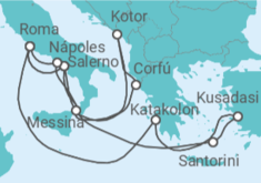 Itinerario del Crucero Mediterráneo, Egeo y Adriático - Princess Cruises