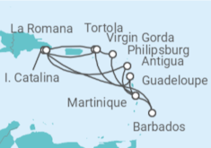 Itinerario del Crucero República Dominicana, Martinica, Antigua - MSC Cruceros