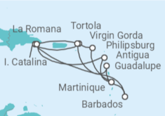 Itinerario del Crucero República Dominicana, Antigua, Martinica - MSC Cruceros