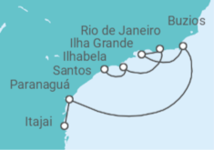 Itinerario del Crucero Brasil - MSC Cruceros
