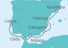 Itinerario del Crucero Año Nuevo Ibérico - Oceania Cruises