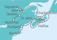 Itinerario del Crucero Canadá - Oceania Cruises