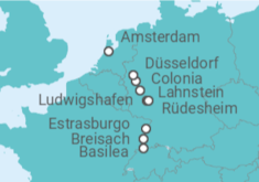 Itinerario del Crucero El encantador Rin - AmaWaterways