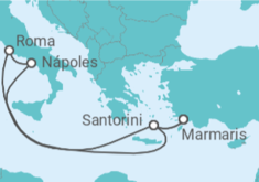 Itinerario del Crucero Grecia, Italia - MSC Cruceros