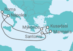 Itinerario del Crucero Grecia, Italia, Turquía - MSC Cruceros
