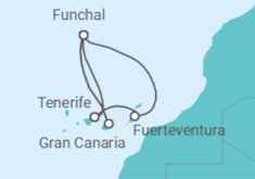 Itinerario del Crucero Oasis del Atlántico - Costa Cruceros