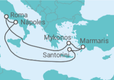 Itinerario del Crucero Italia, Grecia, Turquía - MSC Cruceros