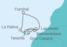 Itinerario del Crucero Oasis del Atlántico - Costa Cruceros
