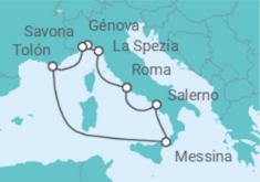 Itinerario del Crucero Italia, Francia TI - Costa Cruceros