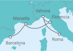 Itinerario del Crucero Italia, Francia - MSC Cruceros