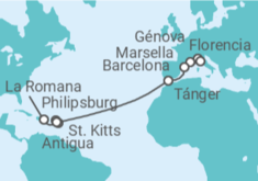 Itinerario del Crucero Desde Génova a La Romana - MSC Cruceros