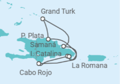 Itinerario del Crucero Bahamas, República Dominicana - Costa Cruceros