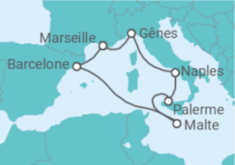 Itinerario del Crucero Canadá, Estados Unidos (EE.UU.), Reino Unido, Francia - Cunard