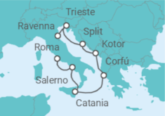 Itinerario del Crucero Mediterráneo: Italia, Croacia y Grecia - NCL Norwegian Cruise Line