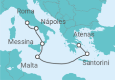 Itinerario del Crucero Un viaje desde el Egeo hasta las costas eternas de Italia - Explora Journeys