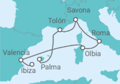 Itinerario del Crucero España, Italia y Francia - Costa Cruceros