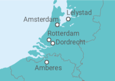 Itinerario del Crucero Lo mejor de Holanda y Bélgica - AmaWaterways