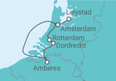 Itinerario del Crucero Lo mejor de Holanda y Bélgica - AmaWaterways