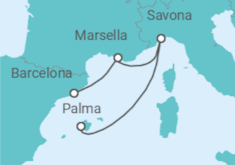 Itinerario del Crucero Francia, Italia TI - Costa Cruceros