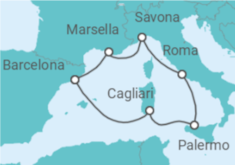 Itinerario del Crucero Un viaje hacia el color azul - Costa Cruceros