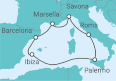 Itinerario del Crucero Un viaje hacia el color azul - Costa Cruceros