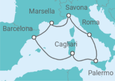Itinerario del Crucero Italia, Francia, España - Costa Cruceros
