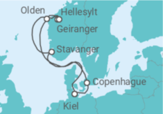 Itinerario del Crucero Valor vikingo TI - Costa Cruceros