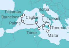Itinerario del Crucero De antiguos imperios a la vanguardia - Silversea