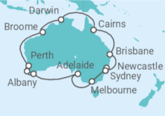 Itinerario del Crucero Recorriendo Australia - Princess Cruises